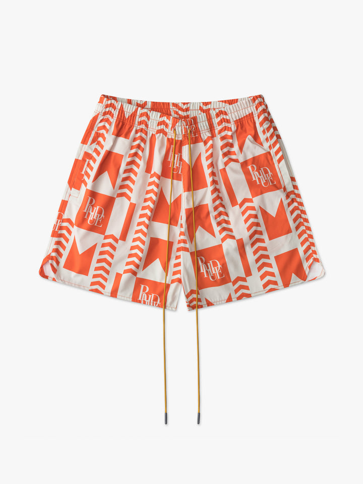 Rhude Grasse Swim Trunks - Orange/Off White