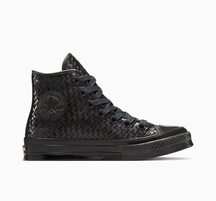 Converse Chuck 70 Woven Leather High Sneakers - Black/Black/Black - A14450c