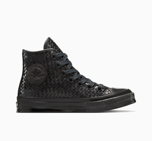 ❤️Converse Chuck 70 Woven Luxe Leather Sz 5.5 Men\'s Shoes Sneakers Black A14450C Converse Chuck 70 HI | Black | SVD main image 4