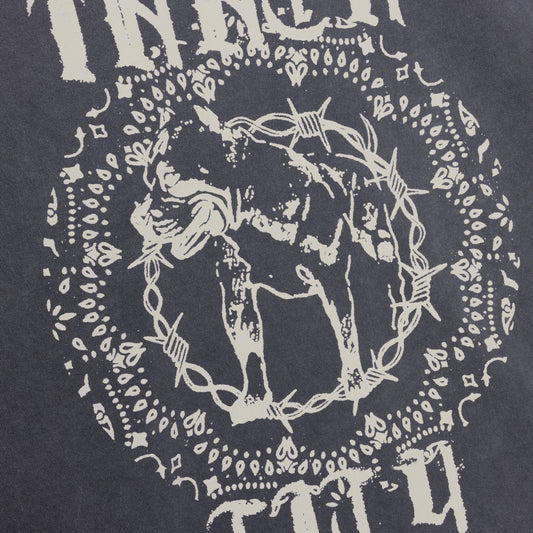 Honor The Gift Barbed Wire Pitbull T-Shirt - Dark Grey