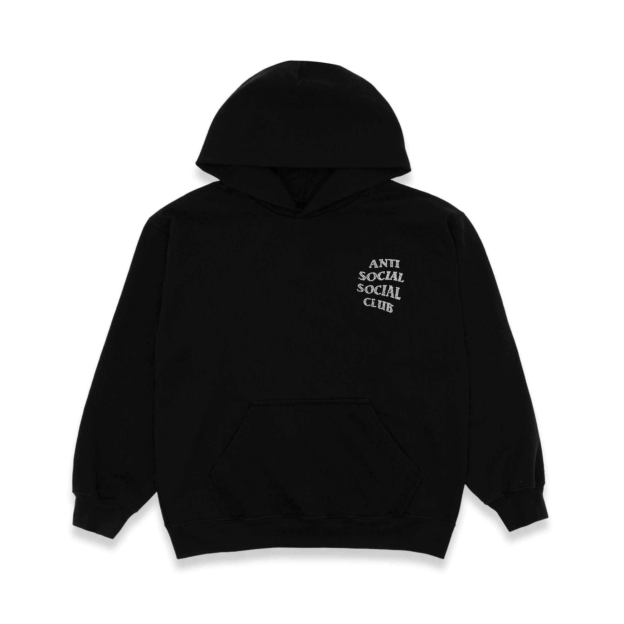 Anti Social Social Club Rhinestone Mind Games Hoodie Black W