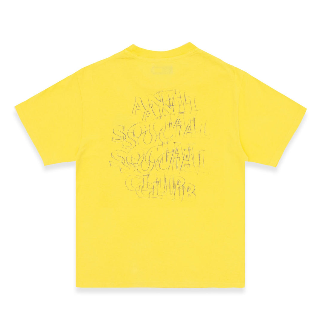 Anti Social Social Club KEYED-UP Tee Yellow