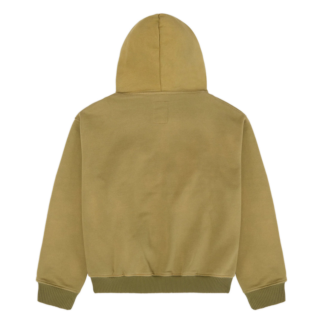 KidSuper Studios Patchwork Face Heavyweight Zip Up Hoodie Forest Green