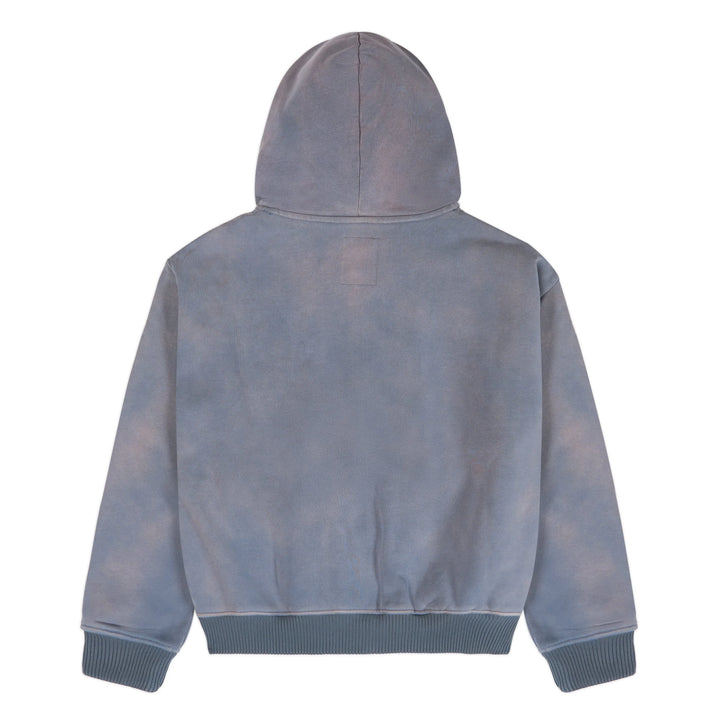KidSuper Studios Patchwork Face Heavyweight Zip Up Hoodie Slate