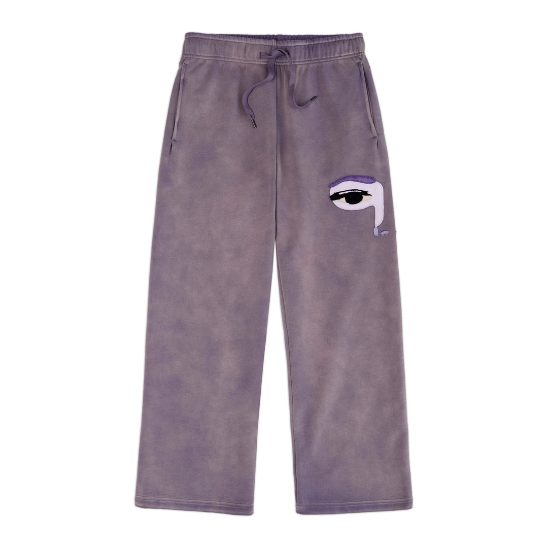 KidSuper Studios Patchwork Face Heavyweight Sweatpants - Plum