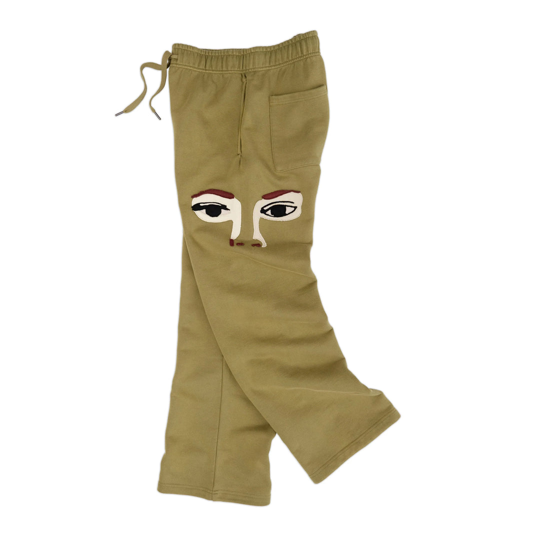 KidSuper Studios Patchwork Face Heavyweight Sweatpants -  Green