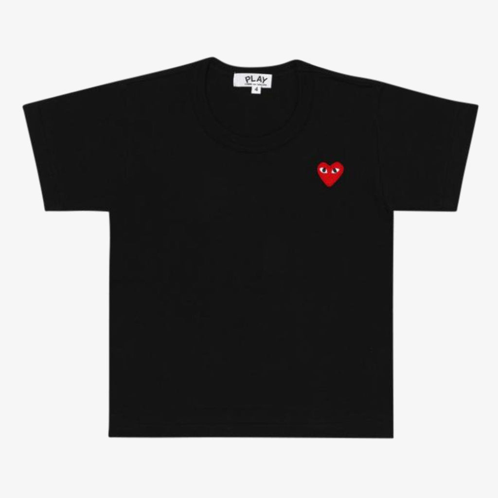 COMME DES GARCONS PLAY For Children Heart Logo T-Shirt - Black