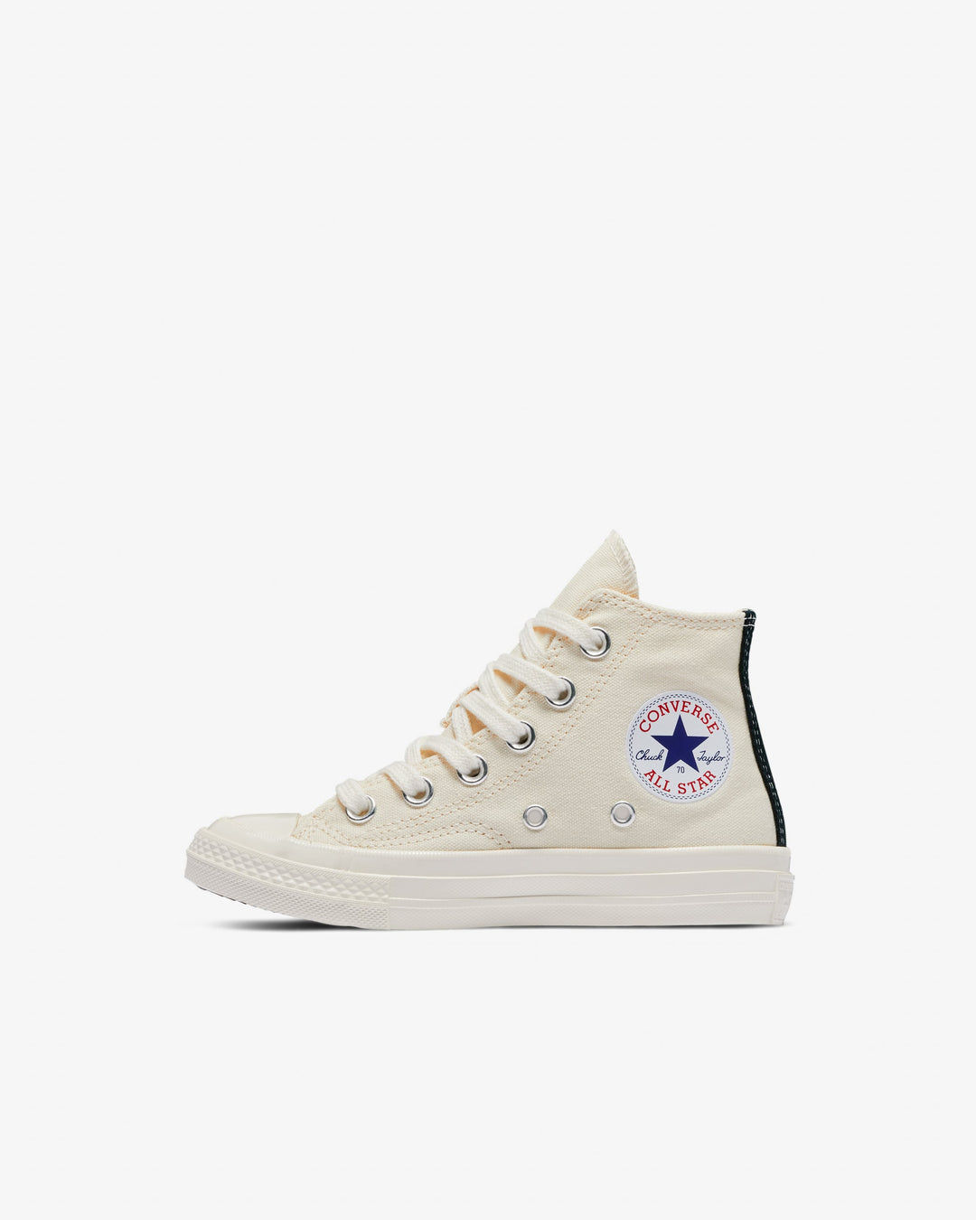 Comme des Garçons PLAY Kids' Small Red Heart Chuck Taylor All Star '70 High Sneakers - White - AZ-K502-001-2