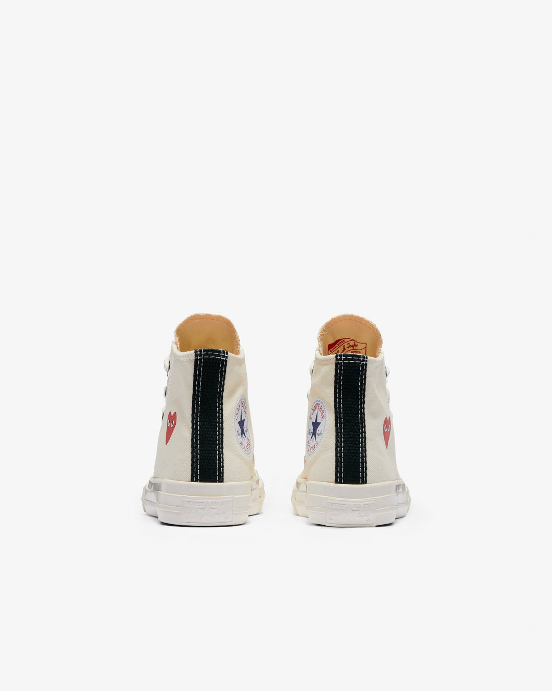 Comme des Garçons PLAY Kids' Small Red Heart Chuck Taylor All Star '70 High Sneakers - White - AZ-K502-001-2
