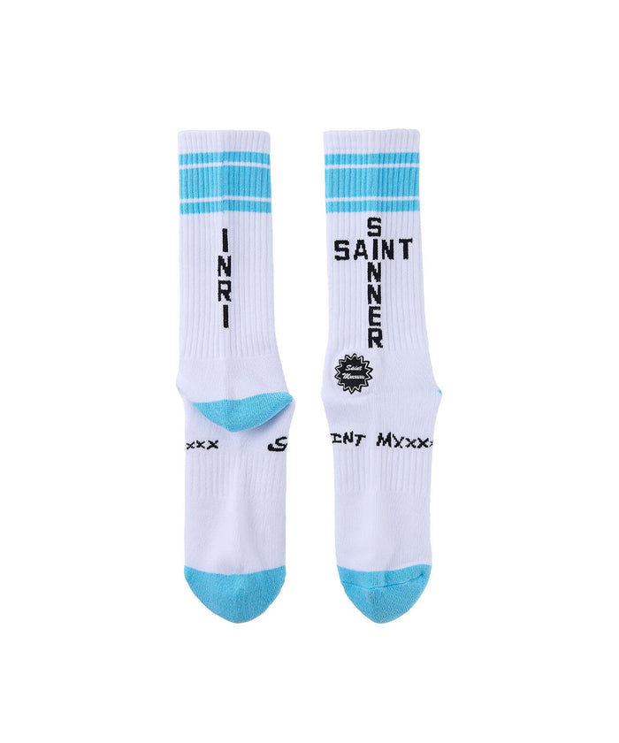 Saint Micheal Saint Sinner Socks - Sky Blue