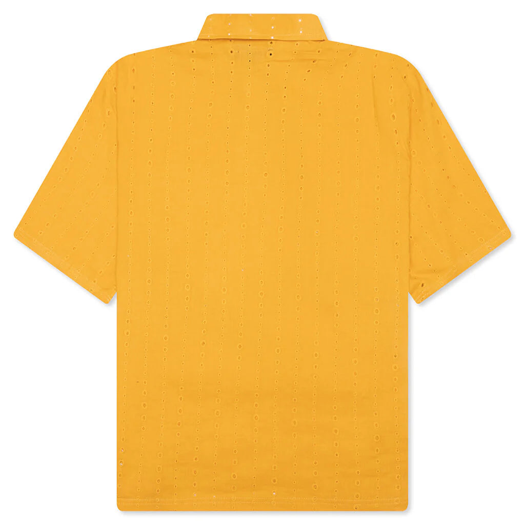 Pleasures CLARITY WOVEN POLO - YELLOW