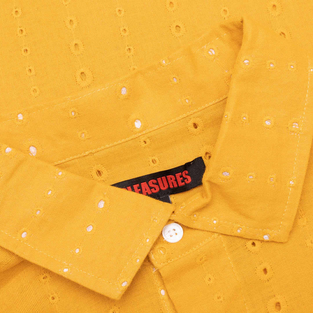 Pleasures CLARITY WOVEN POLO - YELLOW