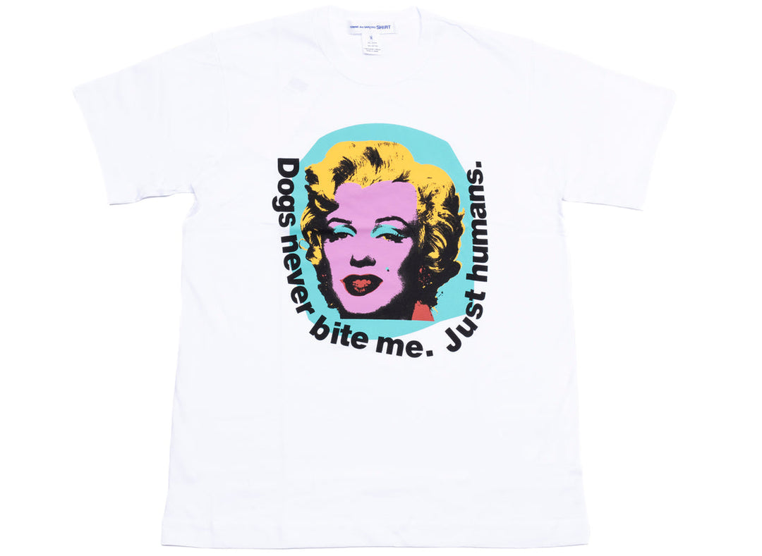 Comme Des Garçons SHIRT Marilyn Monroe Knit T-Shirt - White
