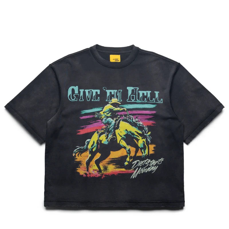 Diet Starts Monday Give Em Hell Tee - Vintage Black DSM-S26-066