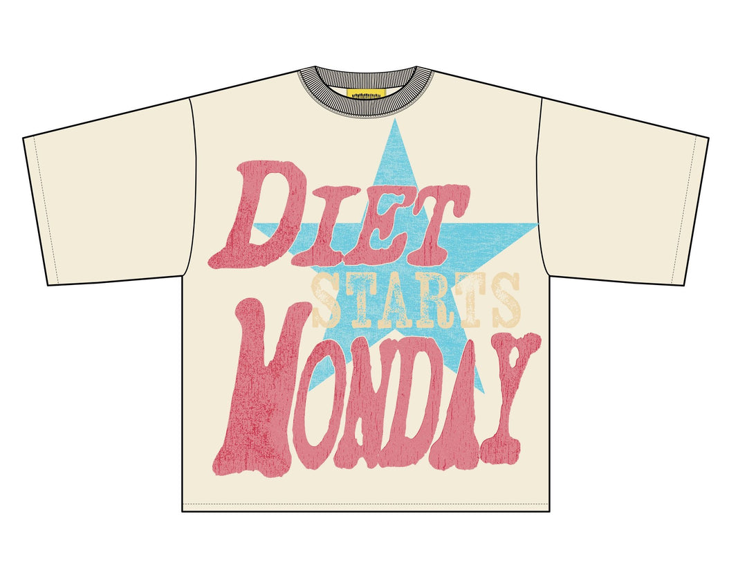 Diet Starts Monday Jumbo Star Tee - Antique White