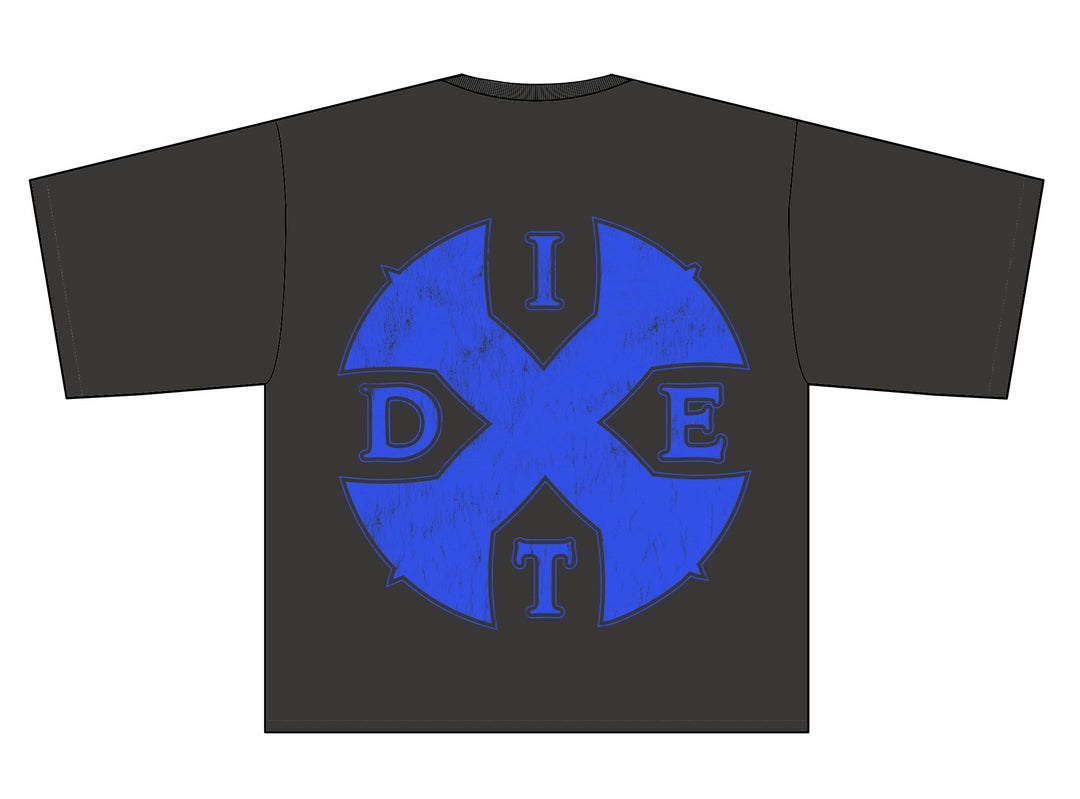 Diet Starts Monday Shield Tee-Vintage - Black/Blue