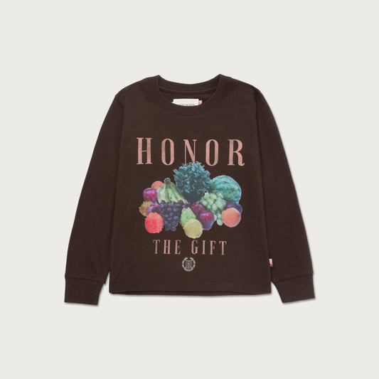 Honor The Gift For Children Kids Fruits L/S T-Shirt - Black