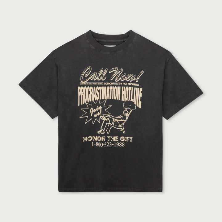 Honor The Gift - Procastination Hotline S/S Tee Black