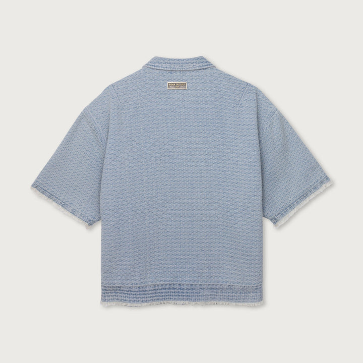 Honor The Gift - ZIP Front Short Sleeve Light Indigo