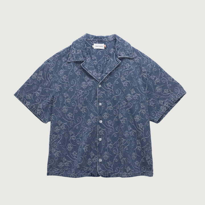Honor The Gift - Jacquard Short Sleeve FW26D1 Light Indigo