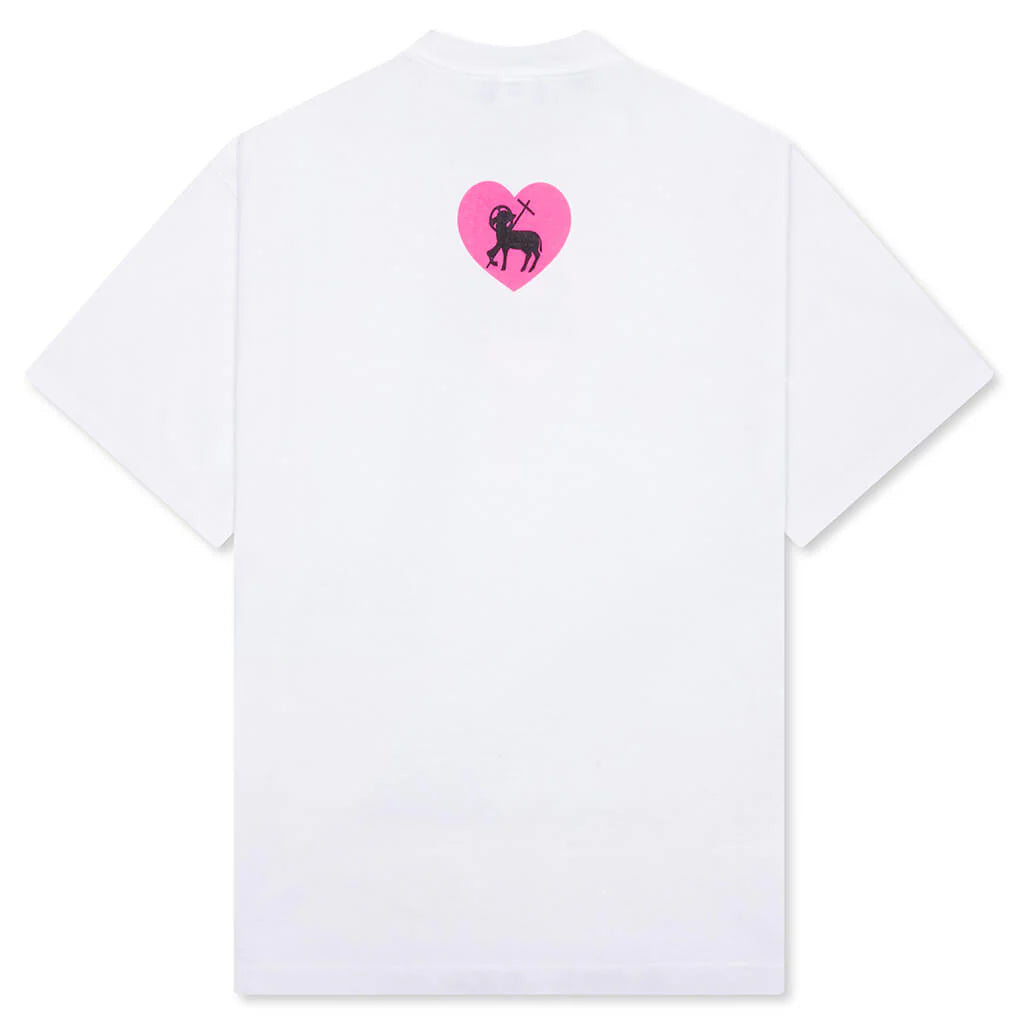 Saint Micheal Heart Saint SS Tee - White