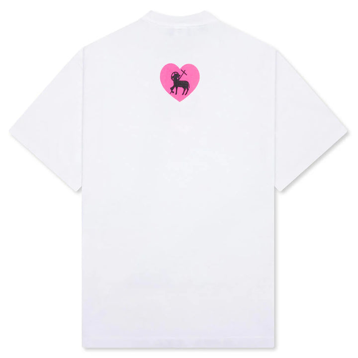 Saint Micheal Heart Saint SS Tee - White