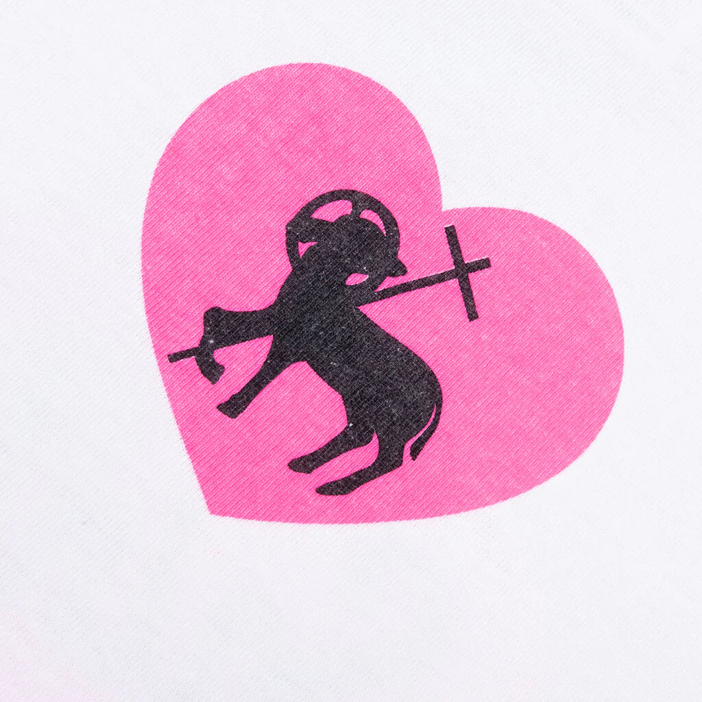 Saint Micheal Heart Saint SS Tee - White