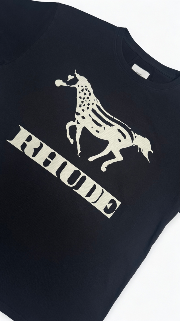Rhude Dinero Tee - Vintage Black/White