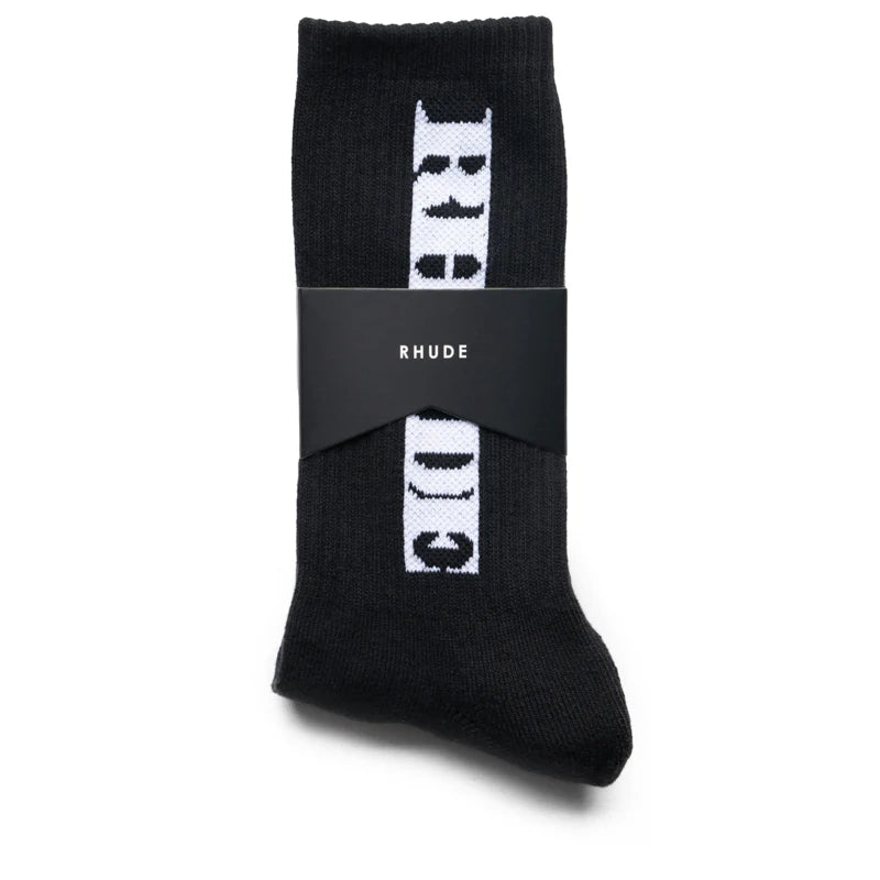 Rhude Dinero Sock - Black/White