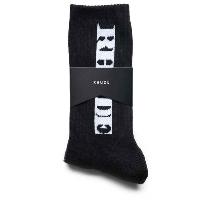 Rhude Dinero Sock - Black/White