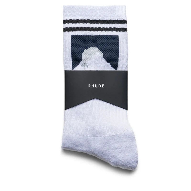 Rhude Moonlight Sock - White/Navy