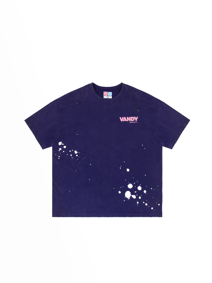 Vandy The Pink Paint Flower Bouquet Tee PURPLE