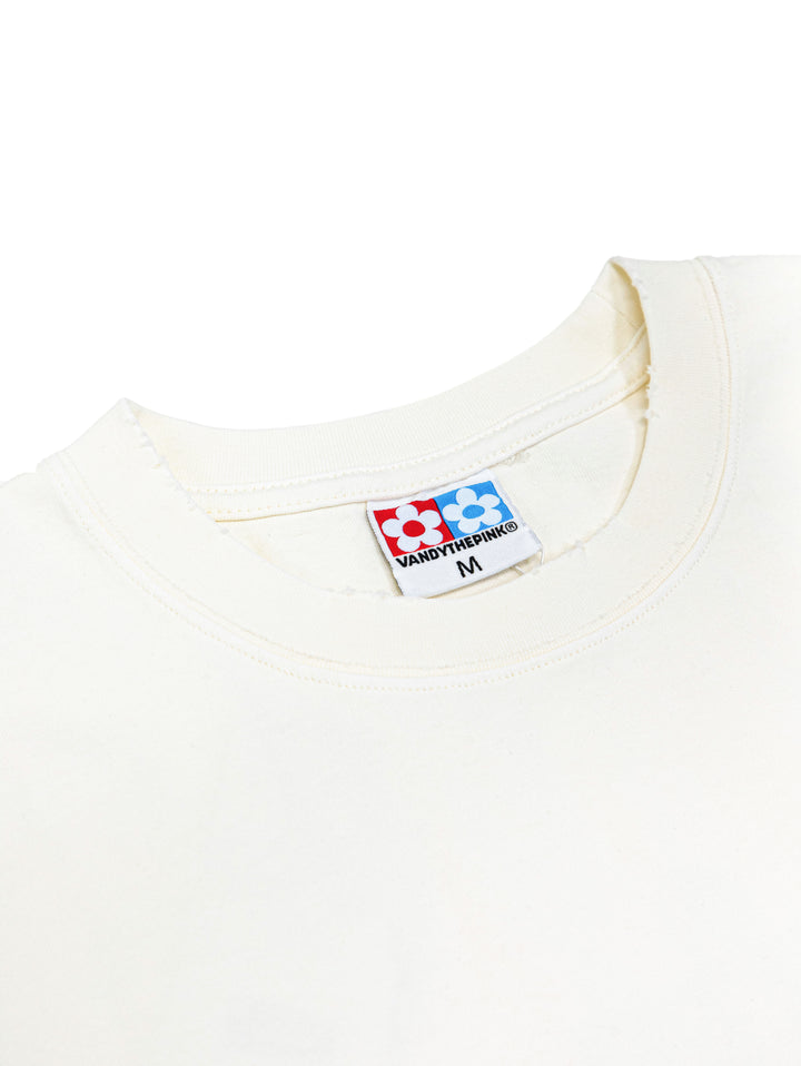 Vandy The Pink Beads Classic Flower Tee CREAM