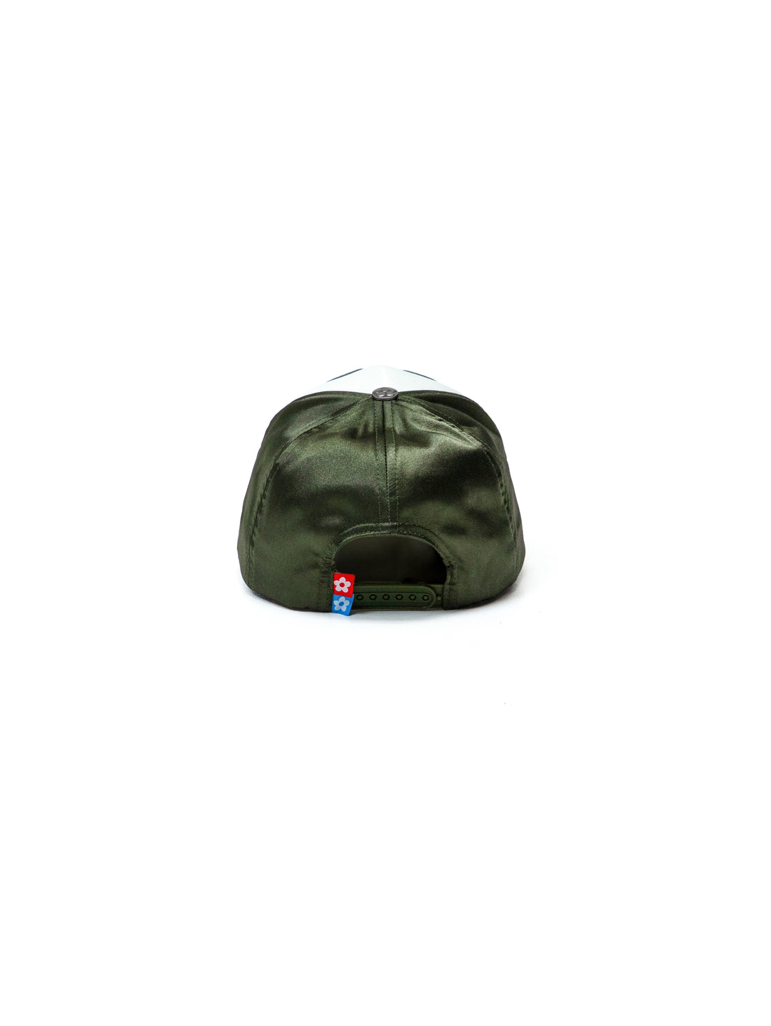 Vandy The Pink Eye Satin Eye Logo Trucker Hat Dark Green