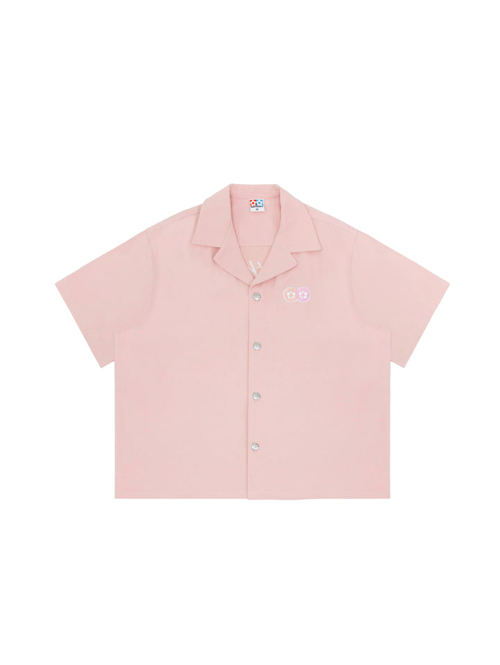 Vandy The Pink Rabbit Work Button Shirt Pink