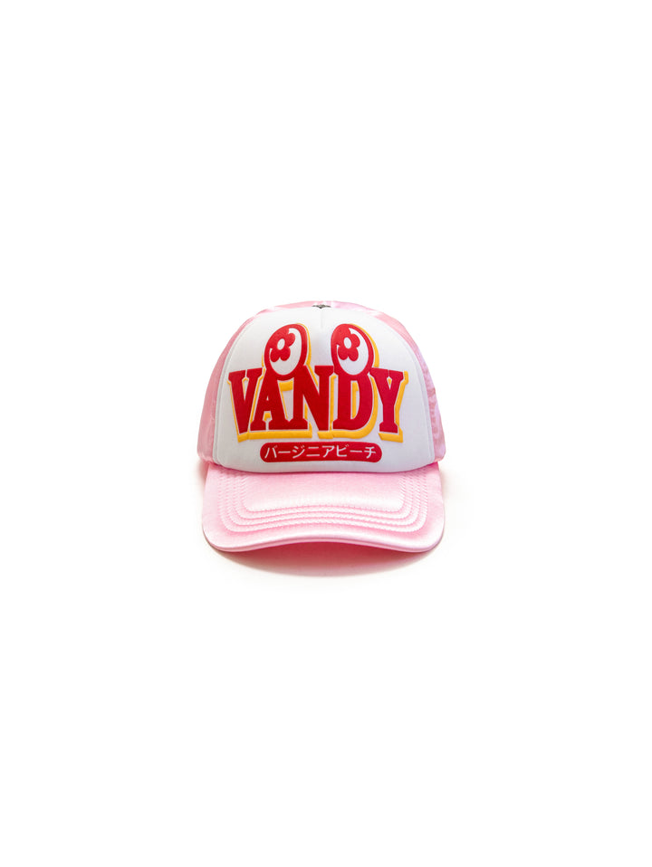 Vandy The Pink Eye Logo Trucker Hat Pink