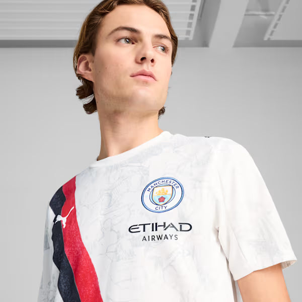 PUMA x KIDSUPER Manchester City Replica Men's Soccer Jersey - PUMA White-PUMA Black