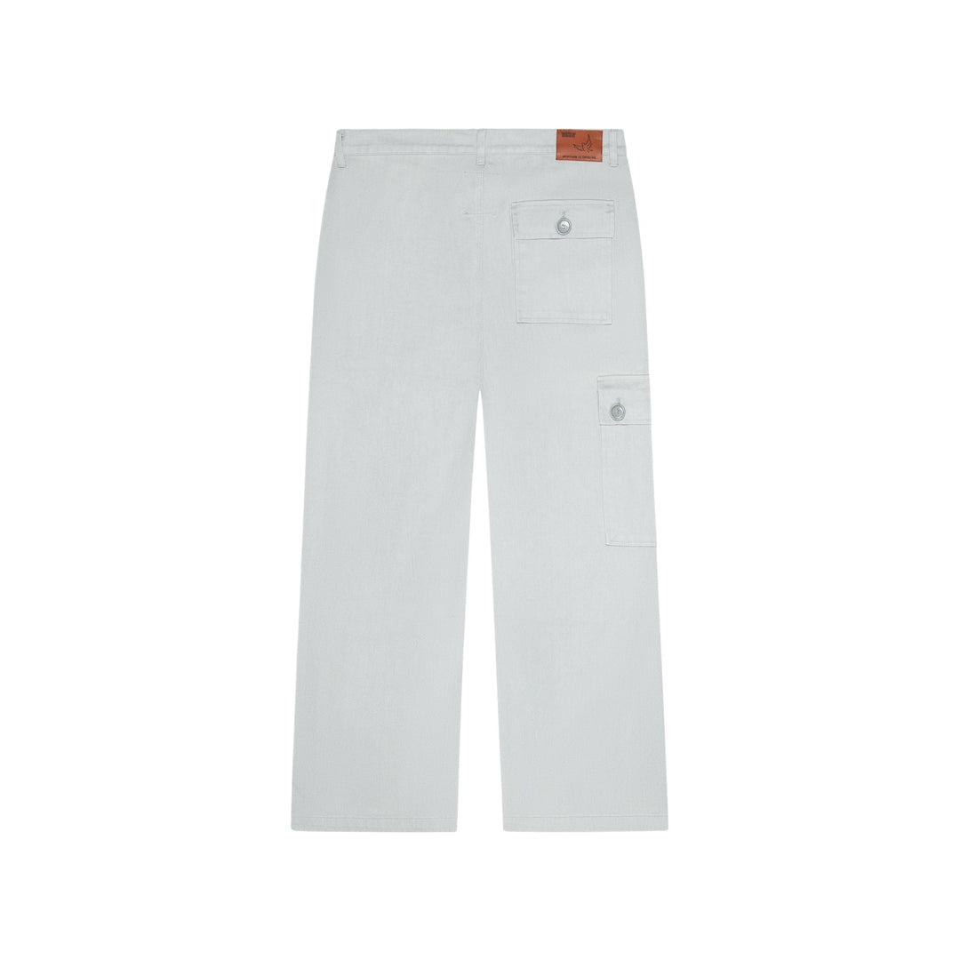 KidSuper Studios Face Embroidered Denim Pants - Grey