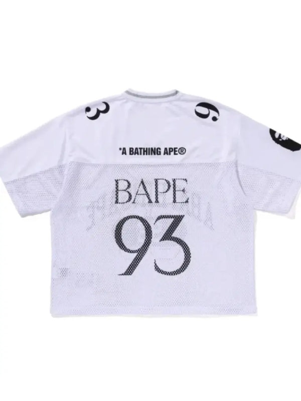 BAPE Line Camo Multi Logo Football Jersey - White