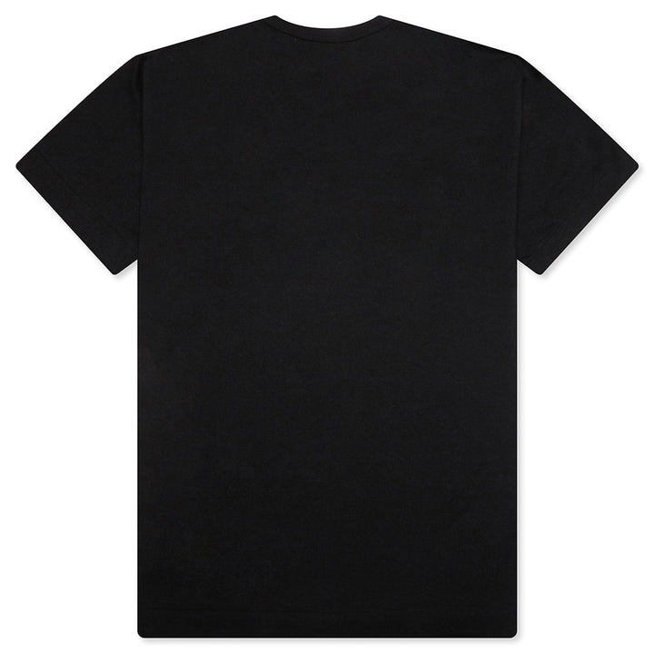 COMME DES GARCONS PLAY Multi Red Heart Logo Print Tee - Black - AX-T337-051-1