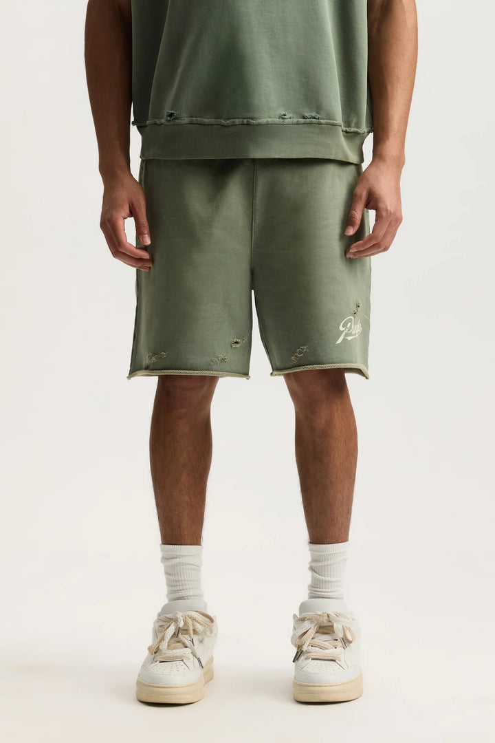 Purple Slugger Script Short - Green M4218-MWGG326