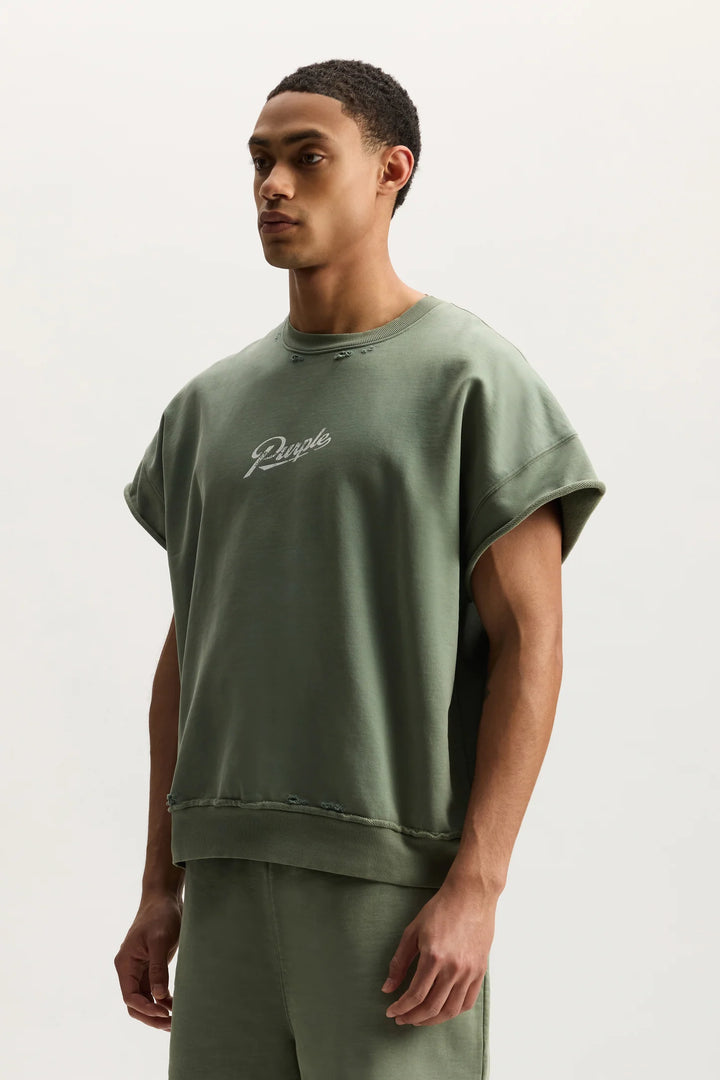 Purple Brand Slugger Script Muscle Fleece  - Green M4219-SJGT326