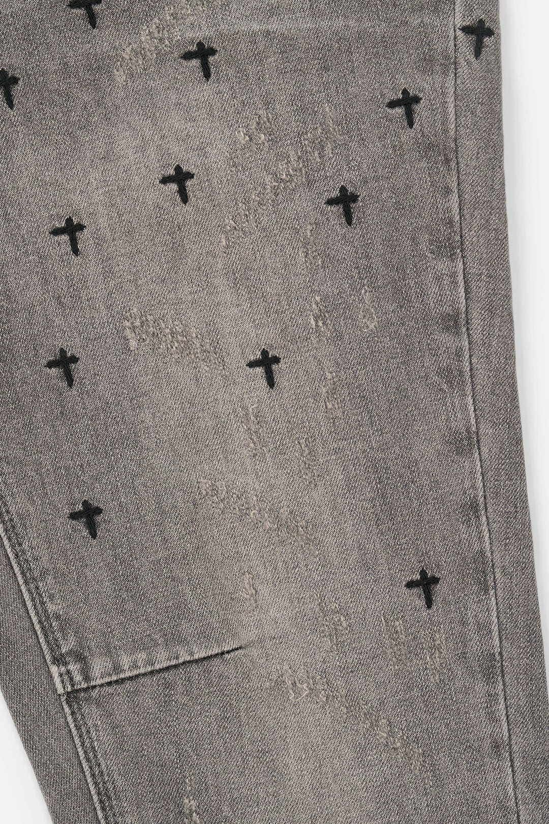 RTA Miguel Swim Trunk - Olivier Stacked Skinny Jean - Smoky Rinse Allover Cross