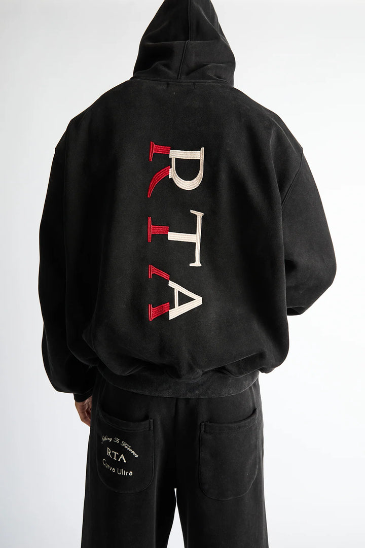 RTA RIKO HALF ZIP UP | VINTAGE BLACK COMBO