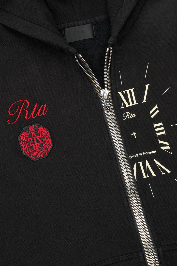 RTA RIKO HALF ZIP UP | VINTAGE BLACK COMBO