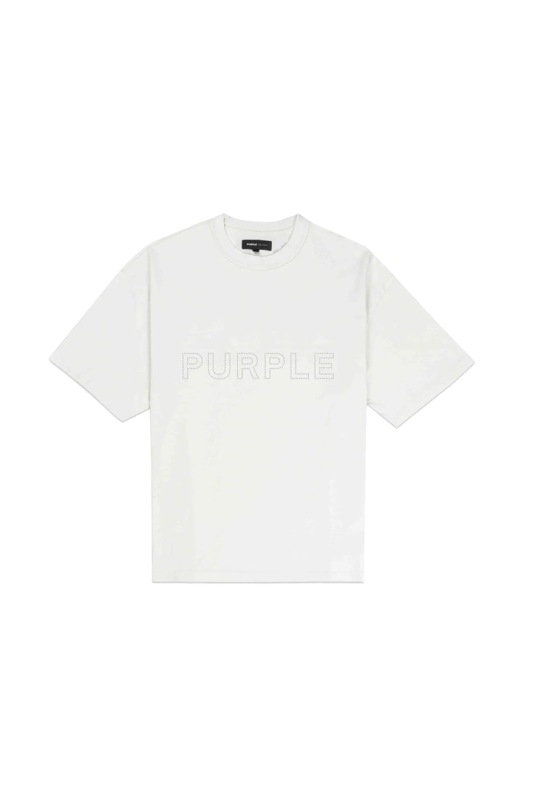 Purple Brand P123 Off White MMCM224 Crystals T-Shirt - Off White