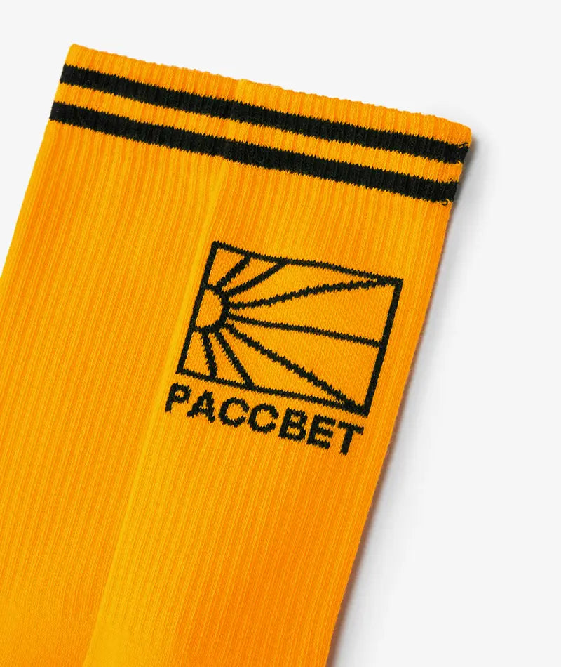 Rassvet Men Knit Logo Socks - Yellow