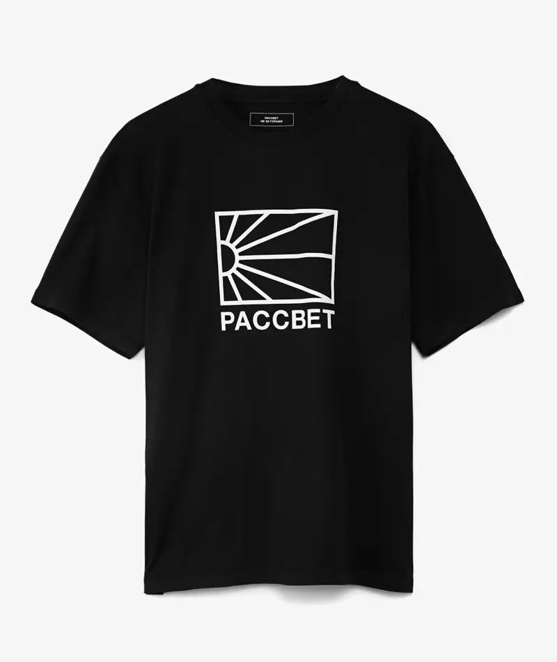 Rassvet Men Knit Big Logo T-Shirt - Black