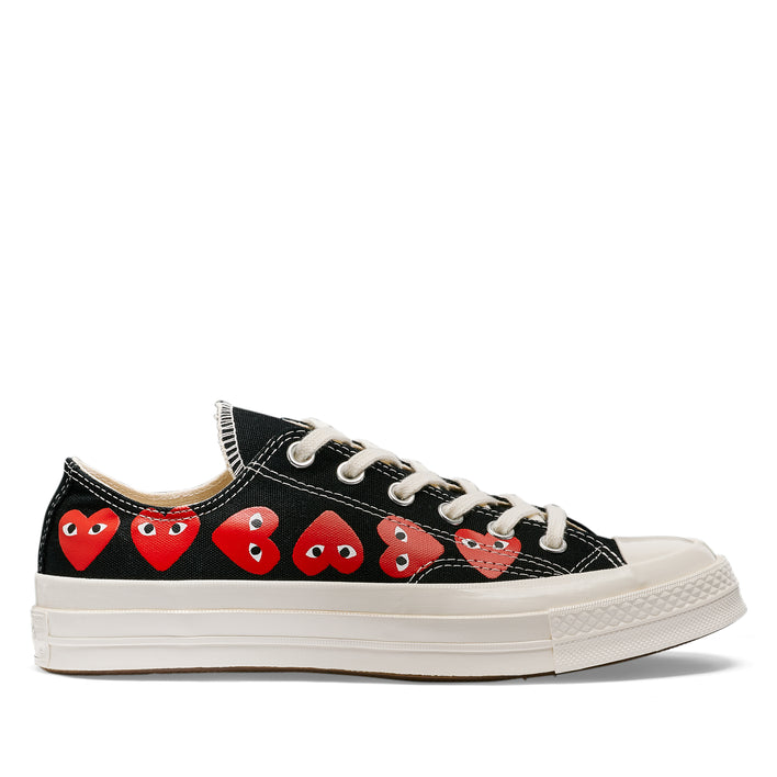 Comme des Garçons PLAY Multi Red Heart Chuck Taylor All Star '70 Low Sneakers - Black - AZ-K126-001-1
