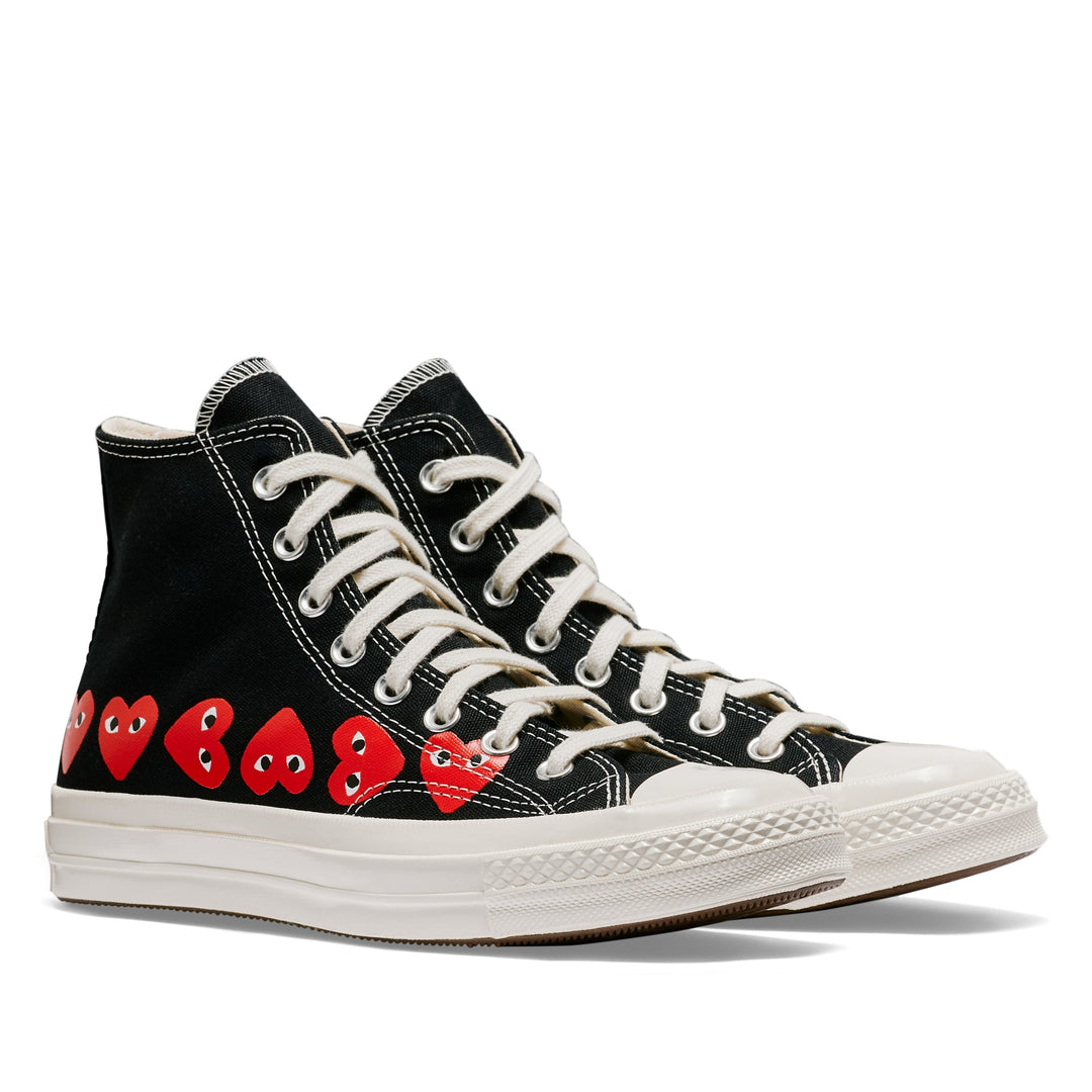 Comme des Garçons PLAY Multi Red Heart Chuck Taylor All Star '70 High Sneakers - Black - AZ-K127-001-1